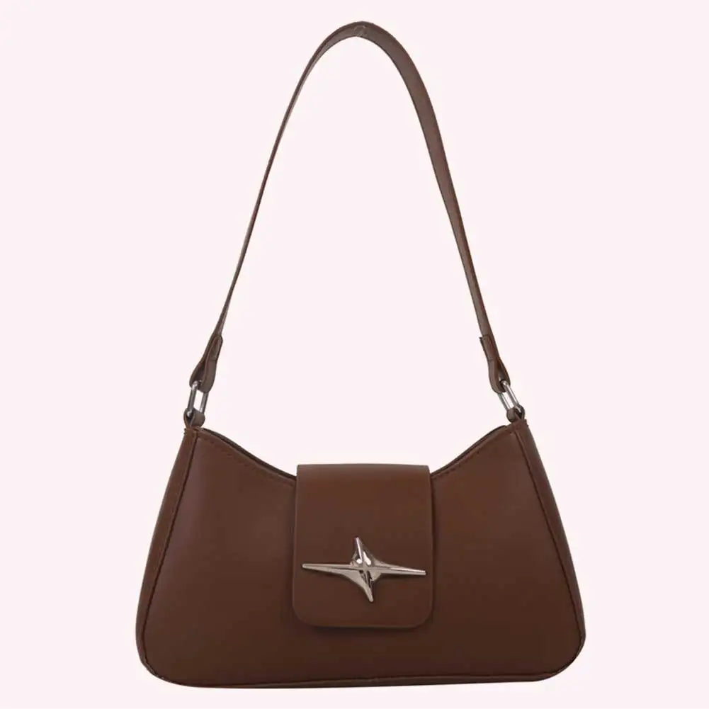 Y2K PU Leather Women Shoulder Bag Luxury Designer Handbag 2023 Fashion Female Underarm Bag Black Retro Ladies Armpit Purses
