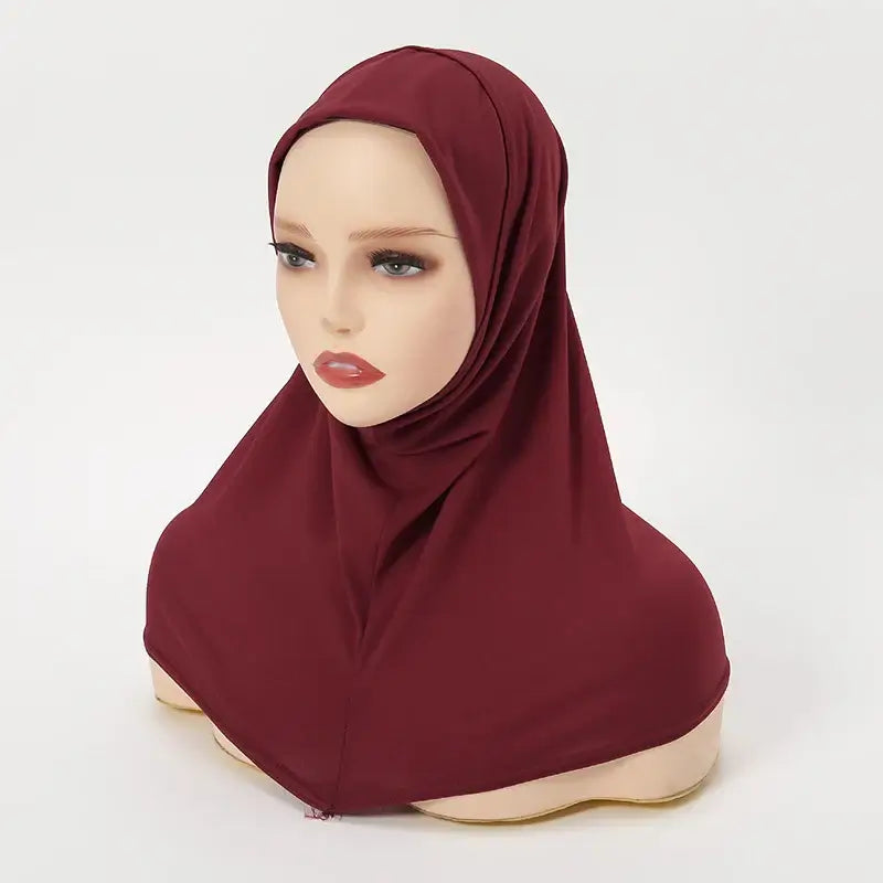 Wholesale Ramadan Islamic Muslim Underscarf Beading Floral Women Veil Hijab Neck Cover Head Scarves Muslim Women Scarf Turbans