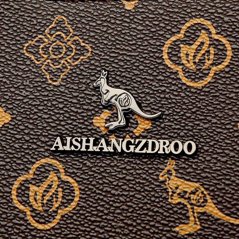 Women Handbag Large Capacity Multi-Compartment Leather Handbag for Moms High Quality Luxury Print Design Anti-Theft Back Pocket