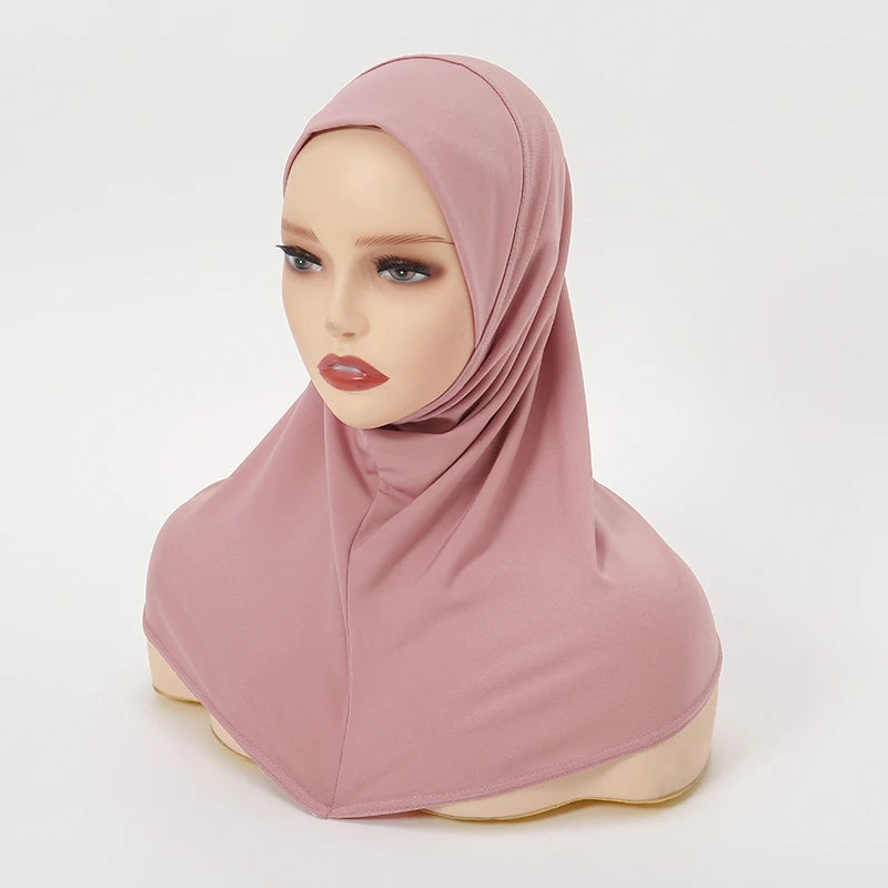 Wholesale Ramadan Islamic Muslim Underscarf Beading Floral Women Veil Hijab Neck Cover Head Scarves Muslim Women Scarf Turbans