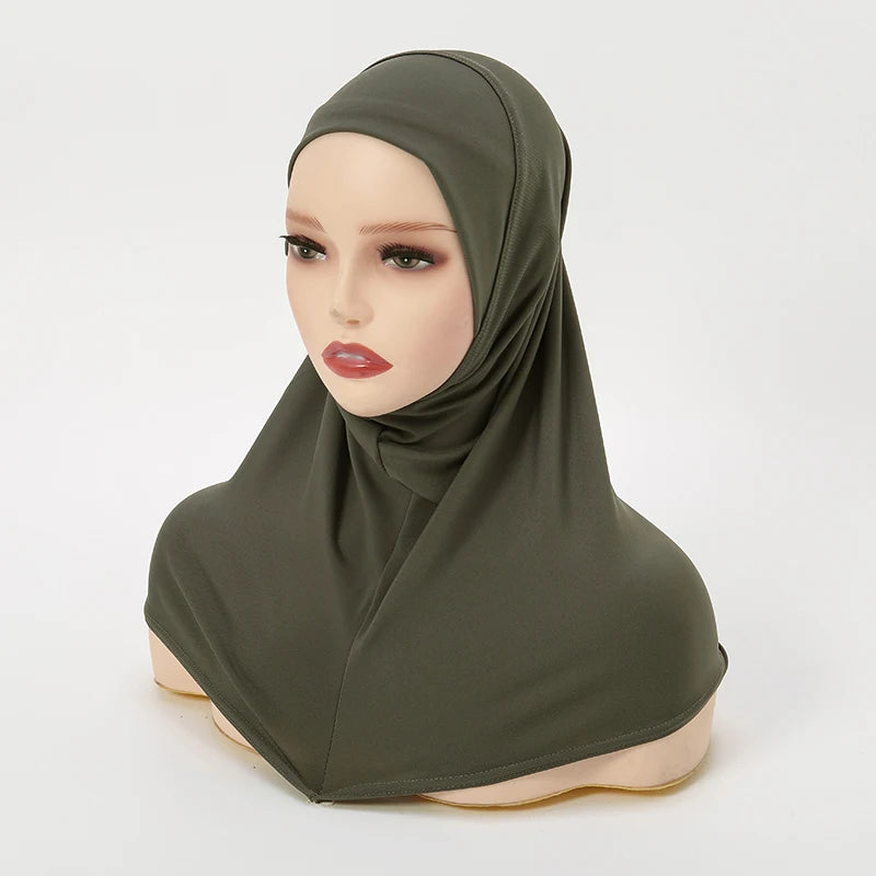 Wholesale Ramadan Islamic Muslim Underscarf Beading Floral Women Veil Hijab Neck Cover Head Scarves Muslim Women Scarf Turbans