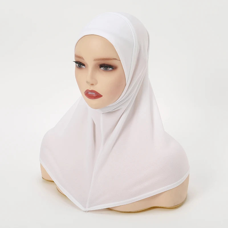Wholesale Ramadan Islamic Muslim Underscarf Beading Floral Women Veil Hijab Neck Cover Head Scarves Muslim Women Scarf Turbans