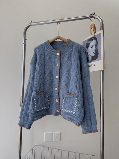 Embroidery Knitted Cardigan For Women