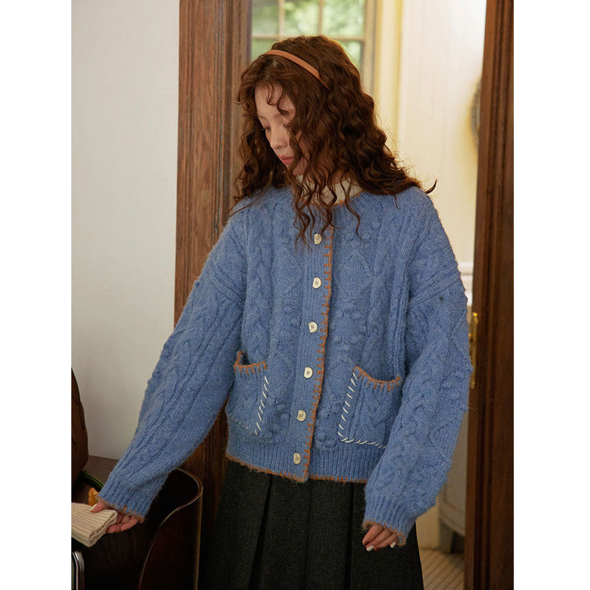 Embroidery Knitted Cardigan For Women