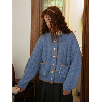 Embroidery Knitted Cardigan For Women