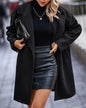 Wool Blend Overcoat Coat Women Faux Fleece Shaggy Solid Casual Streetwear 2024 Autumn Winter Fashion Single-breasted Plush Coat