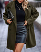 Wool Blend Overcoat Coat Women Faux Fleece Shaggy Solid Casual Streetwear 2024 Autumn Winter Fashion Single-breasted Plush Coat