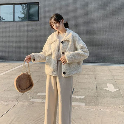 Women's Short Winter Loose Plush coat