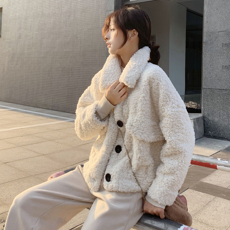 Women's Short Winter Loose Plush coat