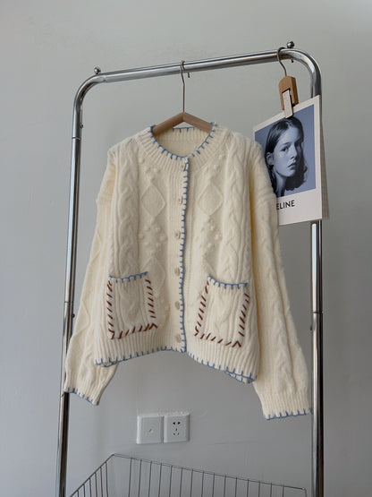 Embroidery Knitted Cardigan For Women